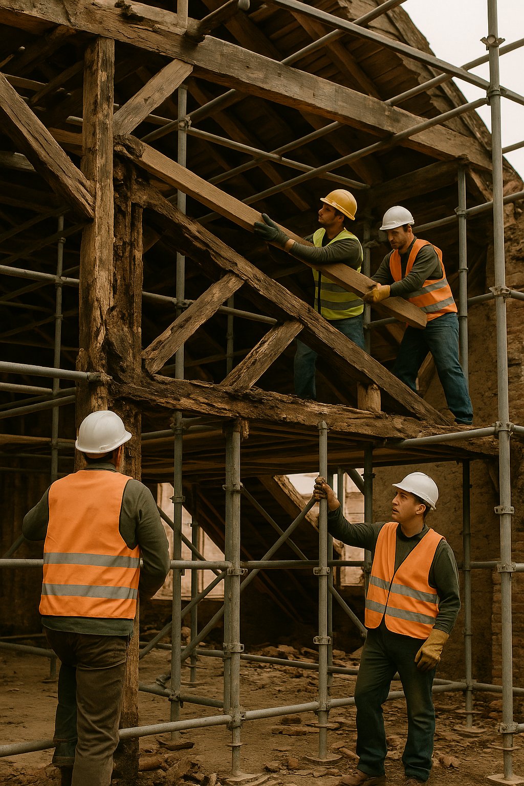 4 Polished Brass Broken Compass